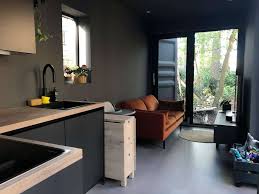 The use of long base cabinet will really great because it can replace the big storage. The Top 44 Tiny House Ideas