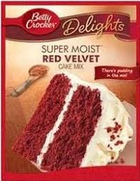 They have the perfect crisp tender texture of a cookie while tasting like red velvet cake with pops of white chocolate throughout. Betty Crocker Super Moist Delights Red Velvet Cake Mix