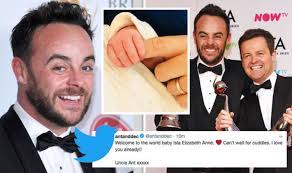 When are they back on britain's got talent? Ant Mcpartlin News Star Posts On Twitter As Declan Donnelly And Ali Astall Announce Baby Celebrity News Showbiz Tv Express Co Uk