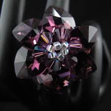Maybe you would like to learn more about one of these? Backed Purple Swarovski Crystal Flower Ring Delightful Beads