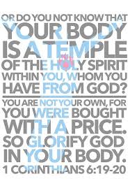 1 Corinthians 6:19-20 ~ The apostle Paul is specifically talking to the  Corinthians whose worship of Aphrodit… | Bible verse memorization, Memory  verse, Holy spirit