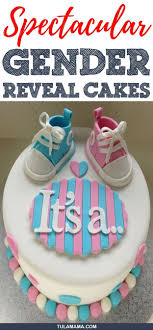 A picture of the family with the text it's a boy! or it's a girl! simple, straightforward, and… okay, kind of boring. Gender Reveal Cake Ideas To Amaze Everyone In 2020 Gender Reveal Cake Baby Reveal Cakes Simple Gender Reveal