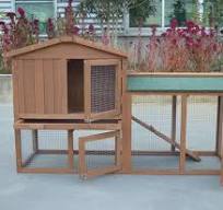 OEM Pet House Quality Fir Wood Ecofriendly Wooden Rabbit Hutch with  Warer-Based Paint