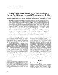 Pdf Accelerometer Response To Physical Activity Intensity