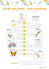 Ces jeux de mots croisés sont gratuits et sont une façon ludique de travailler son vocabulaire, son français et son orthographe ! Jeu A Imprimer Mots Fleches Vive Le Printemps Maternelle Tete A Modeler