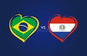 Currently, paraguay rank 6th, while brazil hold 1st position. Brazil Vs Paraguay National Team Soccer Flags On Blue Background Stock Vector Illustration Of Arms Icon 151478985