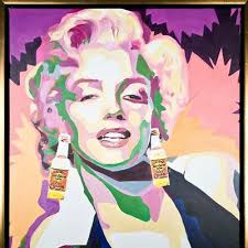 MARILYN” ORIGINAL MIXED Media Figurative Painting 14x11 Acrylic Collage  $164.59