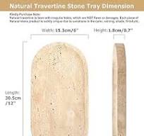 Amazon.com: Natural Oval Travertine Vanity Tray 11.8 x 5.9 ...