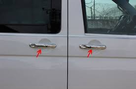Volkswagen Transporter T5 Krom Kapi Kolu 3 Kapi Parca Paslanmaz Celik