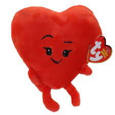 Ty Beanie Baby 6 Heart Emoji Movie Stuffed Animal Plush W Ty Mwmts Heart Tags Baby Beanie Heart Plush Ty Plush