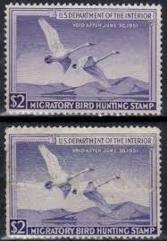 United States Department Of Interior Migratory Bird Hunting Revenue Stamps 1951 Revenue Stamp Stamp Collecting Bird Hunting