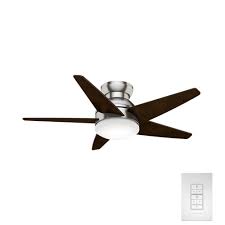 Casablanca Isotope 44 In Led Indoor Brushed Nickel Ceiling Fan With Light And Wall Control 59351 Brushed Nickel Ceiling Fan Ceiling Fan With Light Ceiling Fan