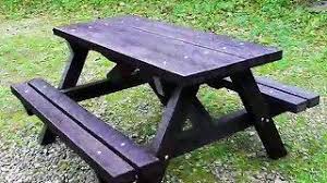 Plastic Picnic Table With Attached Benches Dailymotion Plastic Picnic Tables Folding Picnic Table Picnic Table