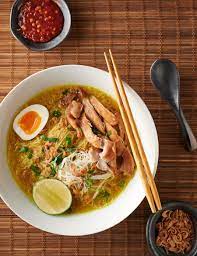 Soto Ayam Indonesian Chicken Noodle Soup Glebe Kitchen Recipe Soto Ayam Recipe Chicken Noodle Avocado Salad Recipes