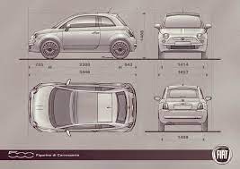 File fiat 500 abarth rear jpg wikimedia commons. Fiat 500 Dimensions Blueprint Car Body Design