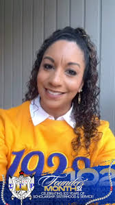 Thank you to the one and only Soror @ritzyswims for our Founders’ Day  Shoutout! Thank you for all that you do! 💙💛🐩, #SigmaGammaRho  #GreaterWomenGreaterWorld #30DaysOfSigma #SGRho102