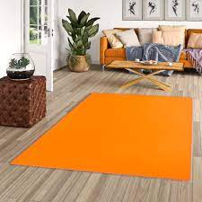 Hervorragend um ihr heim stilvoll einzurichten sie boho look gratis versand webart. Basic Velours Teppich Carla Orange In 17 Grossen