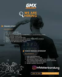 Info lowongan kerja di bandung untuk mahasiswa. Lowongan Kerja Gmx Bandung Oktober 2018 Info Loker Bandung 2021