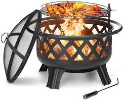 Usually ships within 2 to 3 days. Kingso 2 In 1 Outdoor Fire Pit Grill 30 Inch