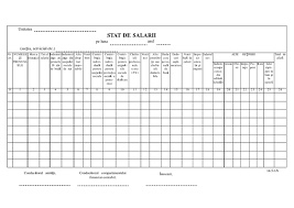 Alte venit brut cas contr. Stat Salarii Fara Elemente Componente Ale Salariului Total Cod 14 5 1 B