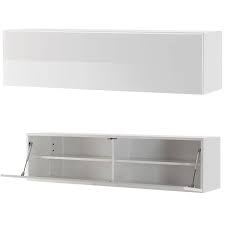 Hochglanz sideboard in weiß mit 2 glaseinsätzen mextra beton dekor. Design Wohnwand Set Mit Sideboard Chur 61 In Hochglanz Weiss Mit Eiche