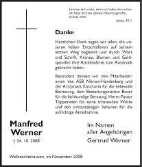 Traueranzeigen von Manfred Werner