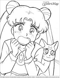 Printable sailor moon coloring pages. Sailor Moon Free Coloring Sheet Coloring Library