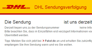 Ab 4 paketen ist die abholung kostenlos, sonst. Die Sendung Ist Uns Derzeit Nicht Bekannt Dhl Sendungsverfolgung