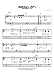 Endless Love Endless Love Learn Piano Sheet Music