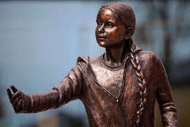 The environmental activist greta thunberg has been featured on a new swedish postage stamp, in recognition of her work to thunberg, who turned 18 on 3 january, is pictured standing on a rocky. Universitat Stellt Greta Thunberg Statue Auf Und Erntet Kritik