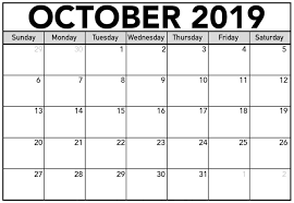 Free Blank Calendar October 2019 Printable 2019 Calendars Intended For Blank Calendar Template In 2020 Calendar Template Free Blank Calendar Calendar 2019 Printable