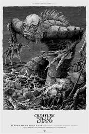 The explorers capture the mysterious creature, but it breaks free. Creature From The Black Lagoon By Brandon Holt Editioned Artwork Art Collectorz