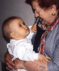 This is a picture of my mother holding my granddaughter, her  great-granddaughter. This was made possible by Maria and Stefan Magenheim  because they made it possible for me to survive and live
