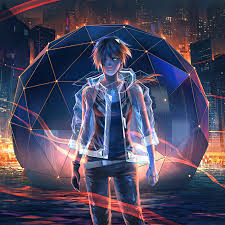 Kawaii anime boy wallpapers app contains many pictures: 2932x2932 Night City Anime Boy 4k Ipad Pro Retina Display Hd 4k Wallpapers Images Backgrounds Photos And Pictures