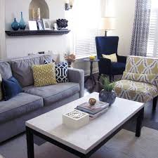 Two tone gray living room walls. Inspirational Living Room Ideas Living Room Design Grey Navy Blue And Yellow Living Room