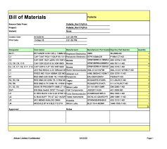 Bill of quantities template excel printable schedule template. 48 Free Bill Of Material Templates Excel Word á… Templatelab