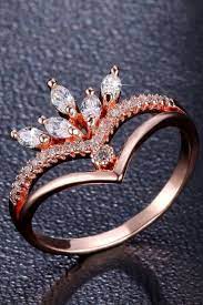 V Shaped Diamond Ring Simple Fashion Tail Ring Rings Simple Diamond Ring Wedding Ring Bands