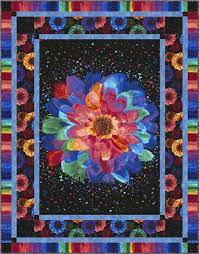 Twin 63 x 80 skill level: Timeless Treasures Radiance Flower Burst Panel Quilt Patterns Colorful Quilts Art Quilts