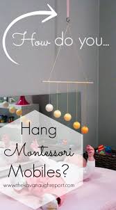 I am considering buying a baby cradle that will hang from the ceiling. How To Hang Your Montessori Mobiles