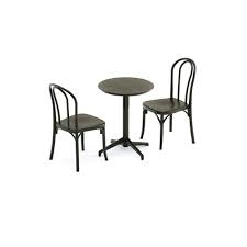 Ahşap metal ayakli i̇ki̇ ki̇şi̇li̇k masa takimi. Yuvarlak Siyah 2 Kisilik Balkon Teras Cafe Otel Restaurant Acik Hava Dis Mekan Bahce Masa Sandalye Takimi