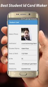 A student's id card makes it possible for these institutions to secure their entrance, or their access to specific rooms or buildings. Student Id Card Maker Student Card Creator For Android Apk Download