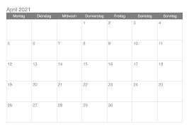 Ereignisse im kalender bayern 2021 mit feiertagen und veranstaltungen sowie messen. Kostenlos Druckbar April 2021 Kalender Vorlage In Pdf Schulferien Kalender