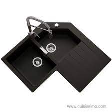 evier d angle granit noir schock lokti 2 bacs 1 egouttoir evier cuisine granit noir evier
