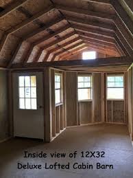 Headroom that provides enough space for a sleeping area if you are. 12x32 Deluxe Lofted Cabin Premier Portable Building I Believe The Door On Ours W Shed To Tiny House Lofted Barn Cabin Lofted Cabin