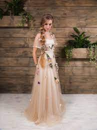This fabulous feminist wedding at ace prop house + studio broke tradition in style and sparkles | junebug weddings. 20 Blooming Gorgeous Floral Wedding Dresses Unusual Wedding Dresses Wedding Dresses Unique Embroidered Wedding Dress