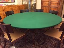 Green Felt Poker Table Cover Green Fitted Tablecloth For Round 48 Inch Table Patio Table With Elastic Band Patio Table Table Cloth Poker Table