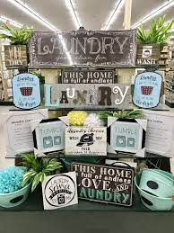 Hobby Lobby Merchandising Table Displays Work Laundry Room Hobby Lobby Decor Farmhouse Laundry Room