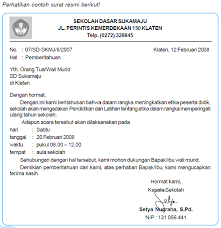 Contoh Surat Resmi Kelas 5 Sd Contoh Surat