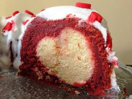 Grease two 20cm/8in cake tins and line the bases with baking paper. Valentine S Day Hidden Heart Design Red Velvet Bundt Cake Bakearama