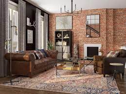 How To Design A Living Room With High Ceilings Modsy Blog In 2021 Industrial Style Living Room Bold Living Room Living Room Industrial Style